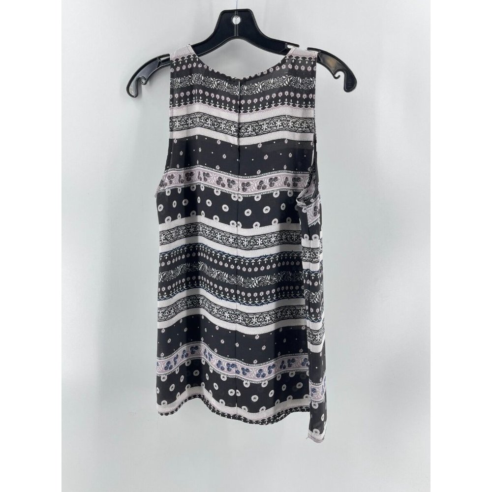 Ann Taylor Loft Women's Striped Floral Print Sleeveless Top Shirt Blouse Size M - Picture 5 of 12